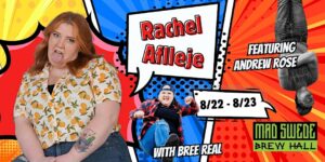 Banner with photos of Rachel Affleje, Bree Real, and Andrew Rose